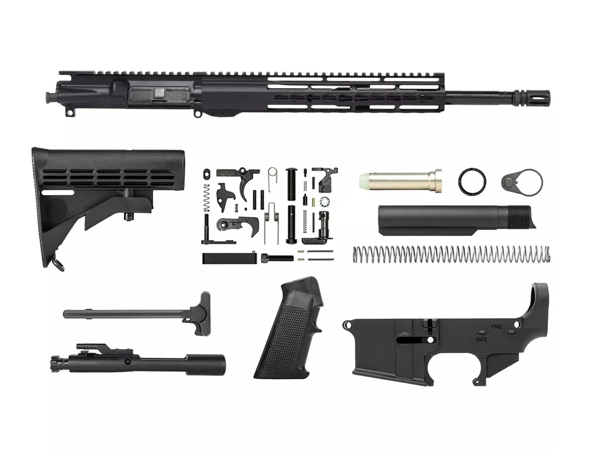AR-15 Rifle Kit 12″ Riveted Keymod Upper Assembled WITH 80% Lower
