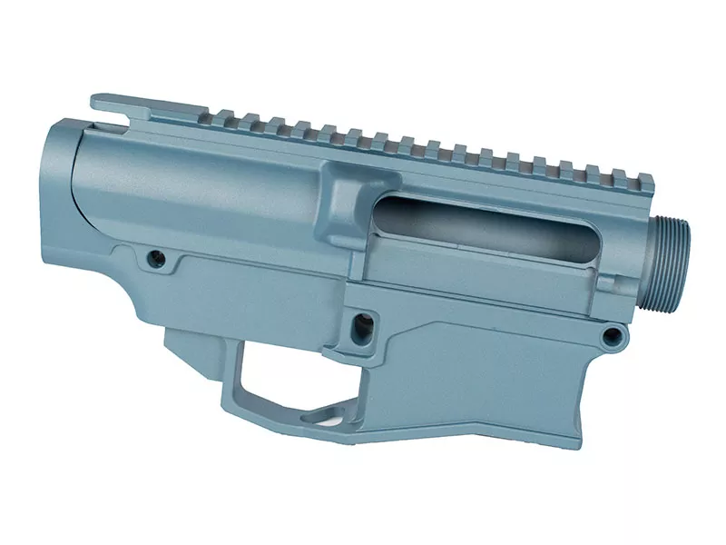 AR10 308 Cerakote 80% Lower and Complete Stripped Upper Set – Blue Titanium