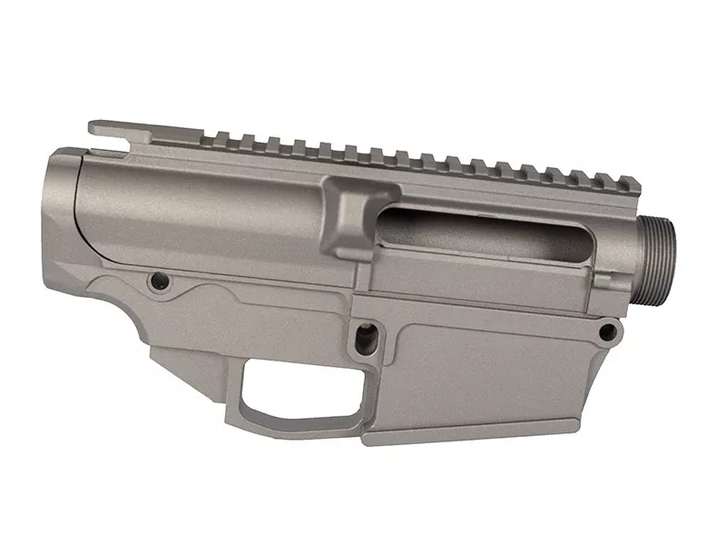 AR10 308 Cerakote 80% Lower and Complete Stripped Upper Set – Tungsten Grey