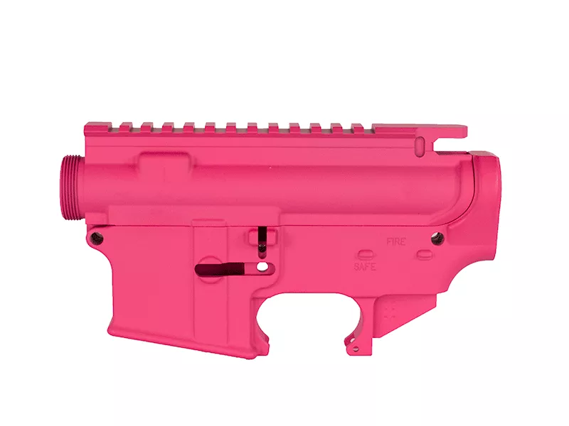 AR15 80% Lower and Complete Stripped Upper Cerakote Pink Set