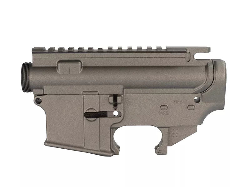 AR15 80% Lower and Complete Stripped Upper Cerakote Tungsten Grey Set