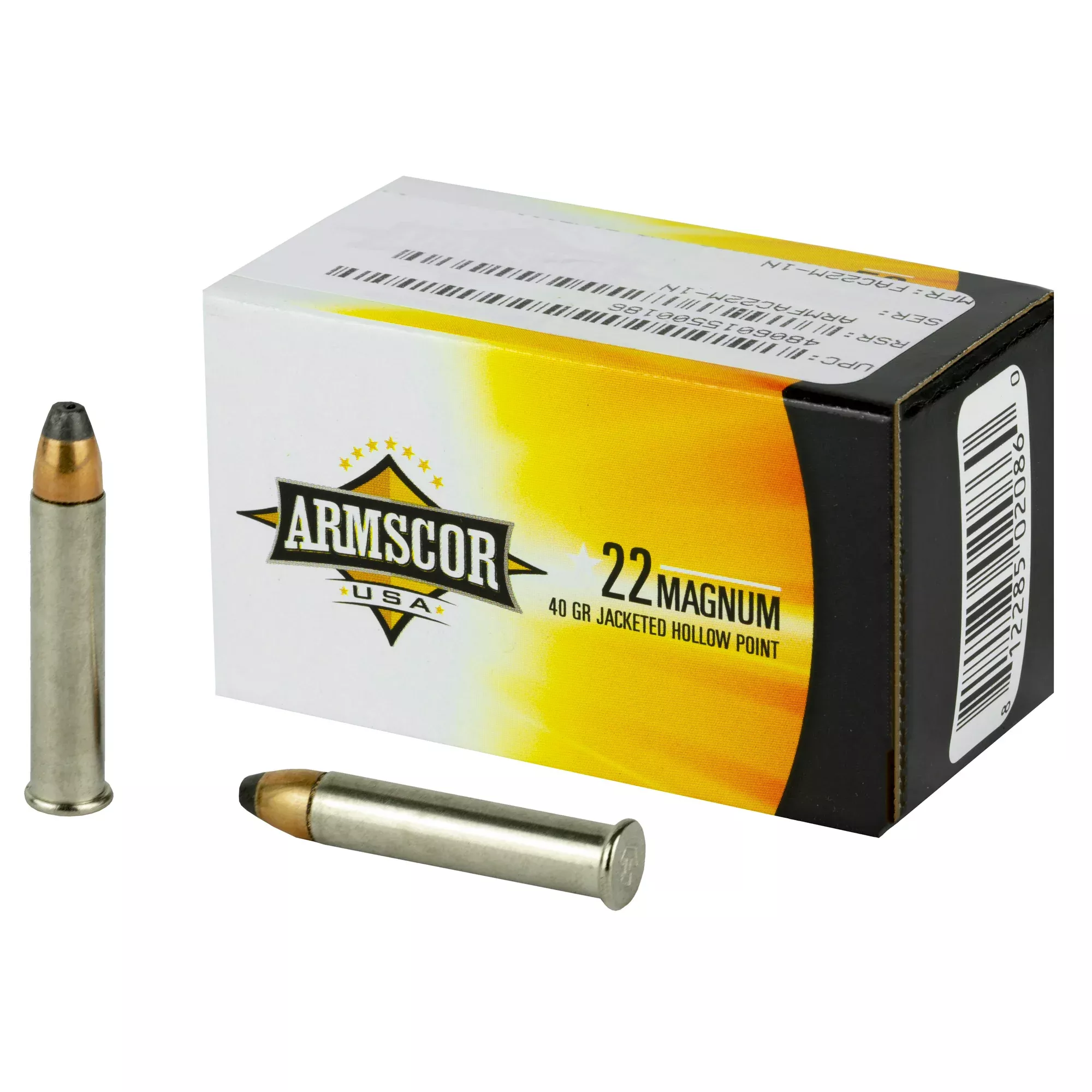 Armscor 22 WMR 40gr JHP Ammo – 50 Rounds
