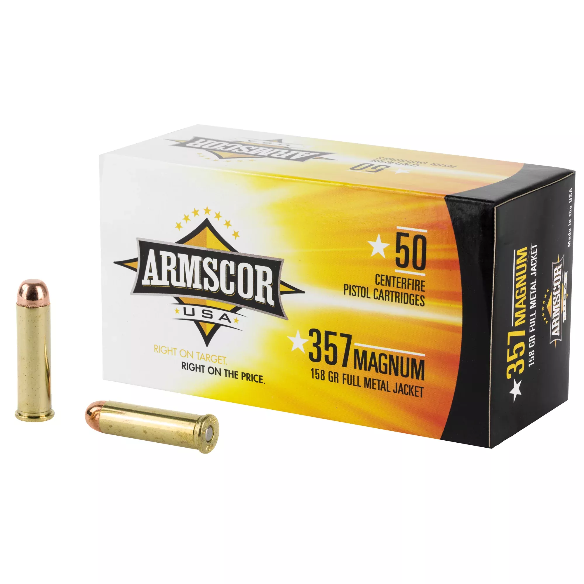 Armscor 357 Magnum 158gr FMJ Range Ammo – 50 Rounds