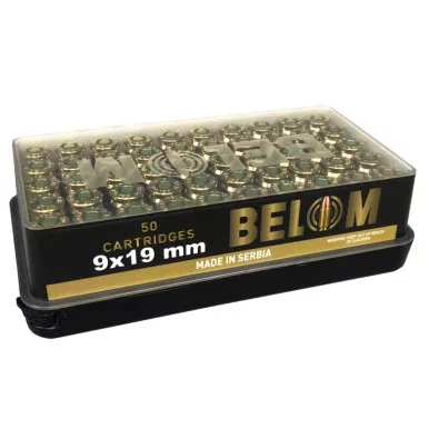 Belom 9mm 124gr FMJ – 50 Rounds