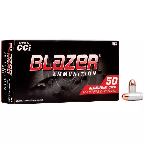 BLAZER 380ACP 95GR FMJ, 50RD BOX