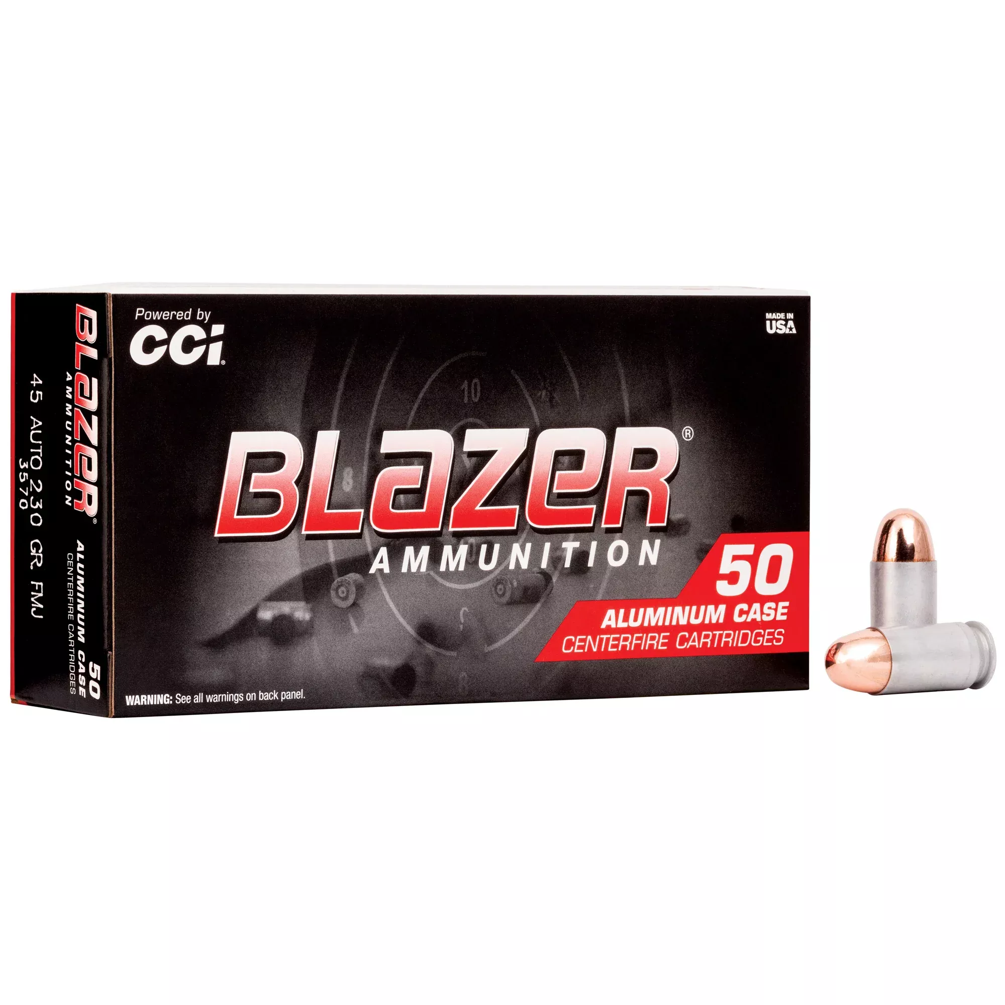 Blazer 45 ACP 230gr FMJ Training – 50 Rounds