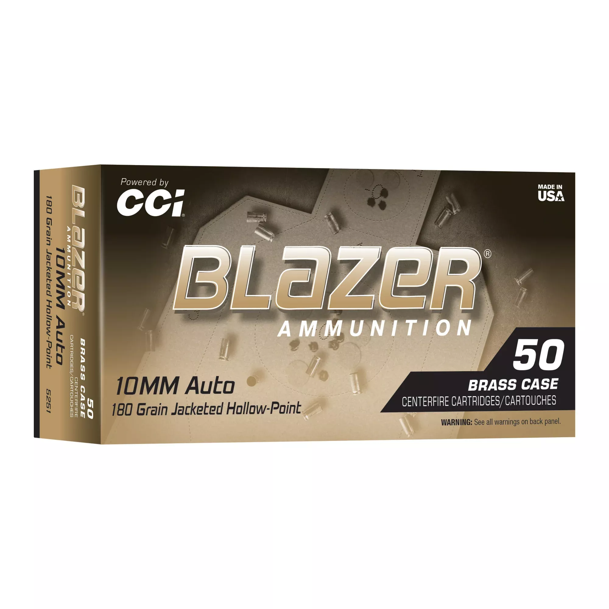 Blazer Brass 10mm 180gr JHP – 50 Rounds