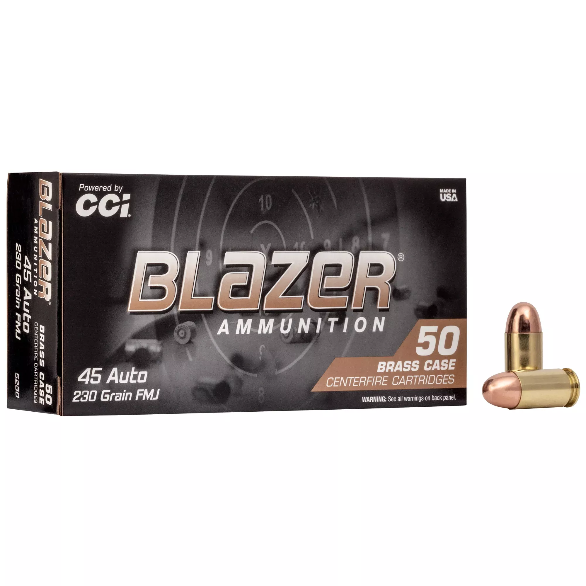 Blazer Brass .45 ACP 230gr FMJ – 50 Rounds