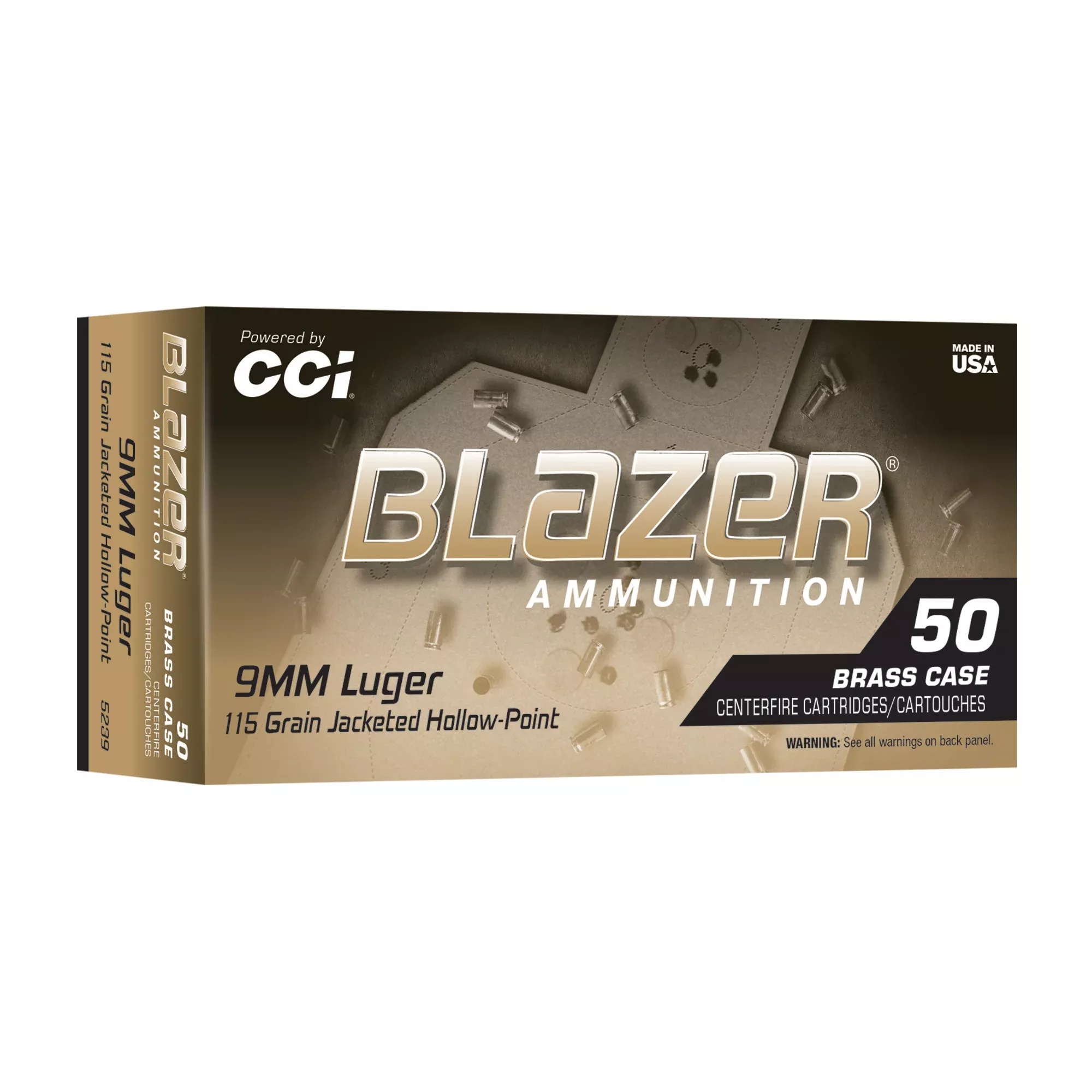 Blazer Brass 9mm 115gr JHP – 50 Rounds