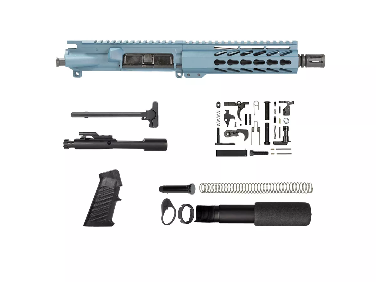Blue Titanium 7.5″ .300 Blackout Pistol Kit