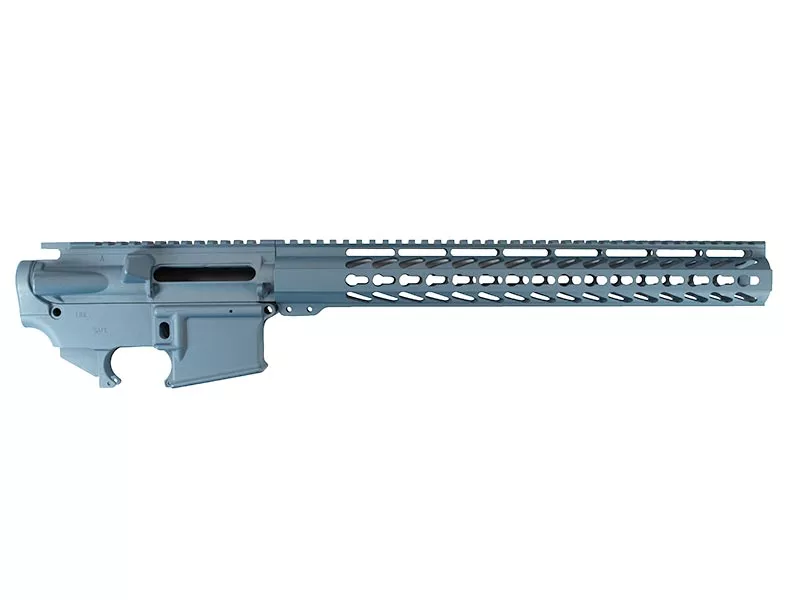 Blue Titanium Daytona Tactical AR-15 Builder Set with 15″ Keymod Rail