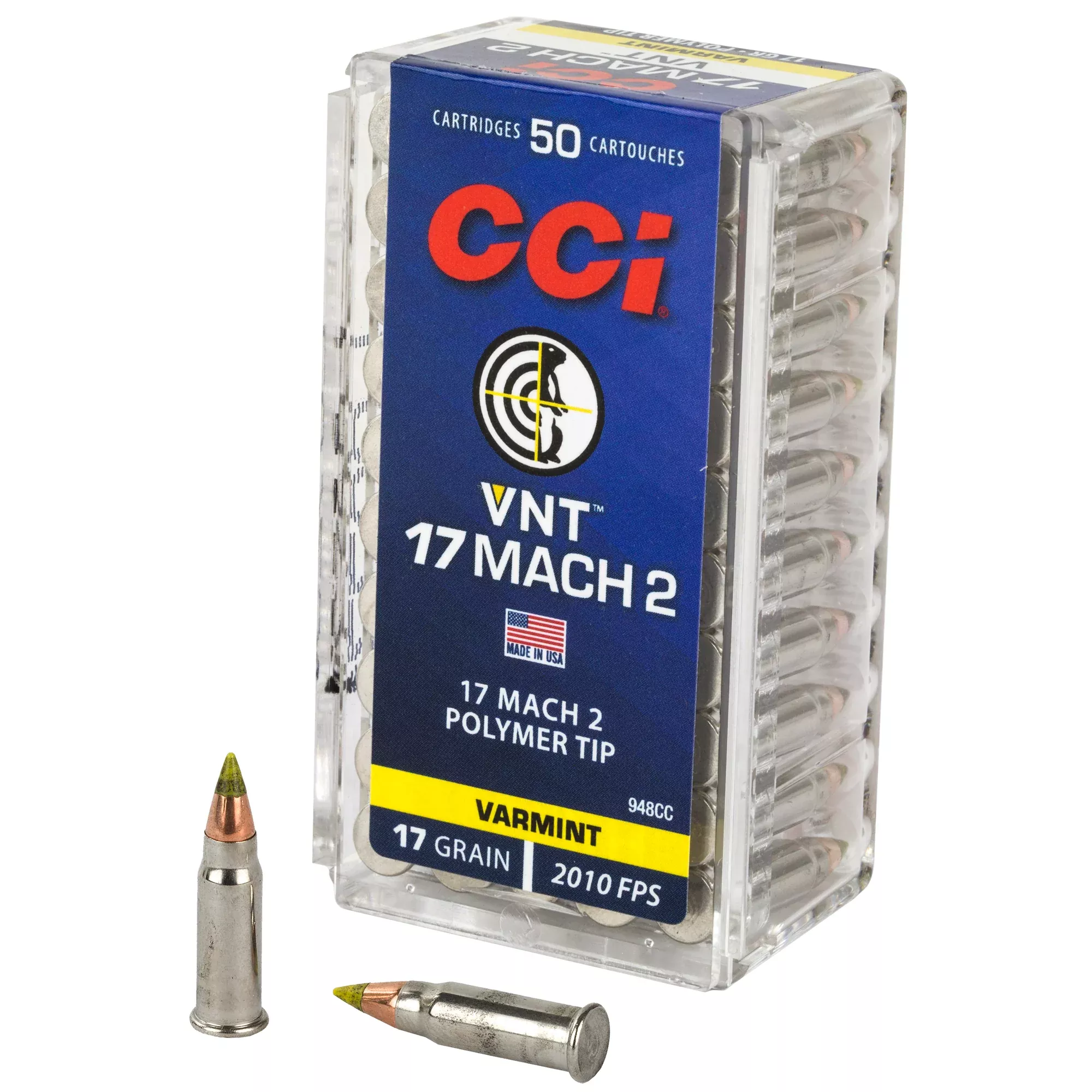 CCI 17 Mach 2 17gr V-MAX Varmint Tip – 50 Rounds