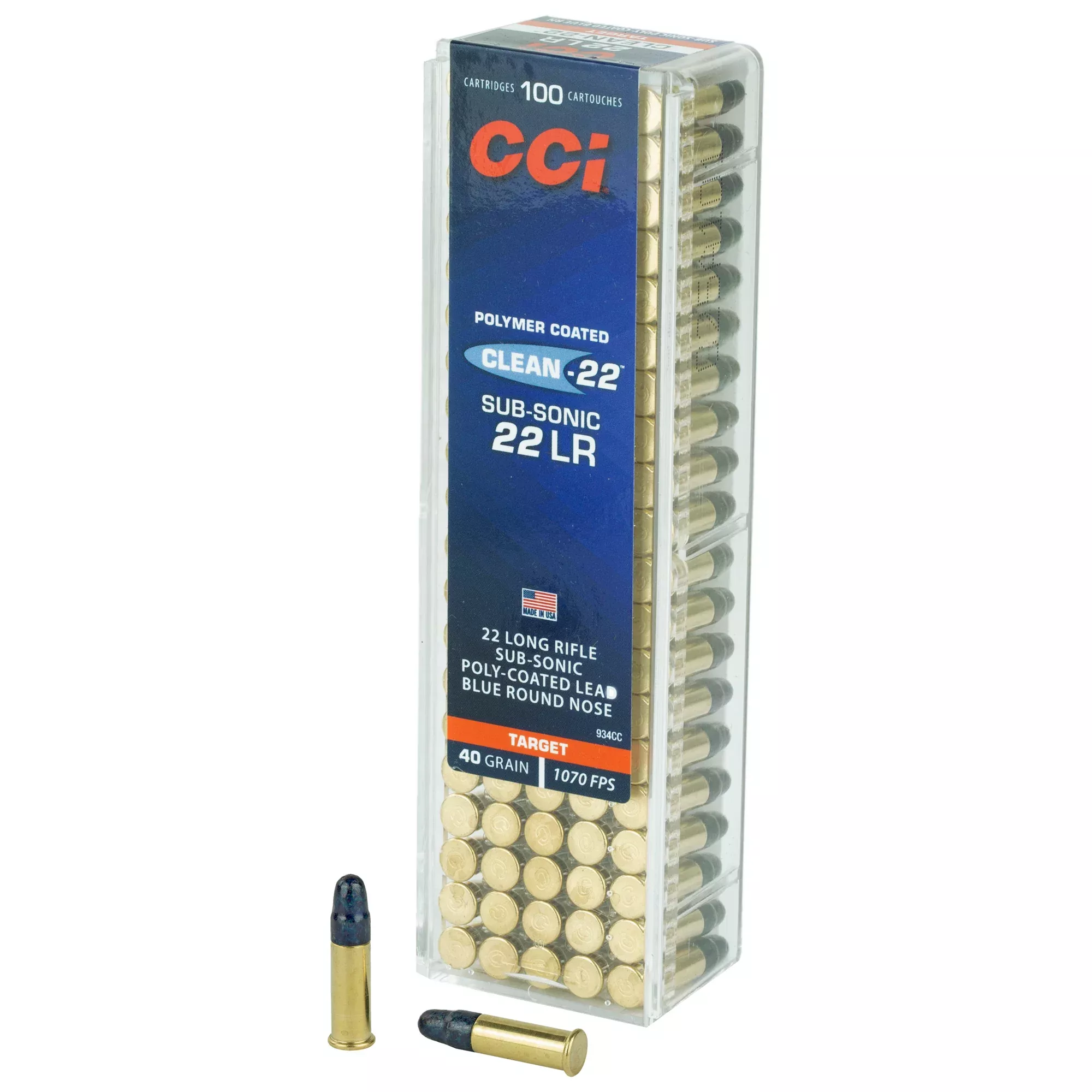 CCI 22LR 40gr Lead Round Nose Subsonic – 100 Rounds