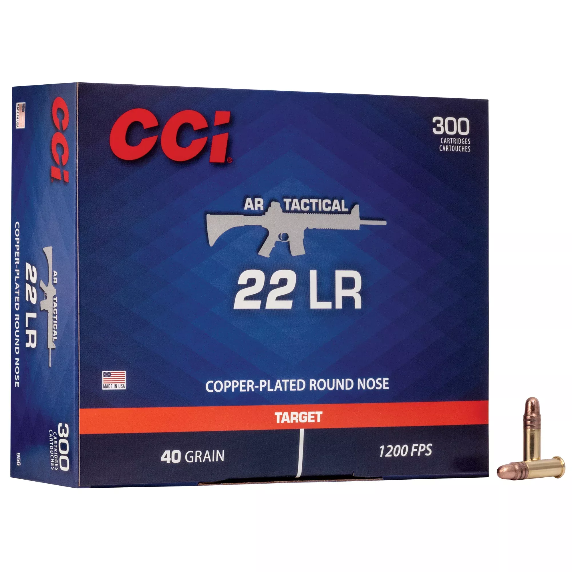 CCI 22LR Tactical 40gr Copper Round Nose – 300 Rounds