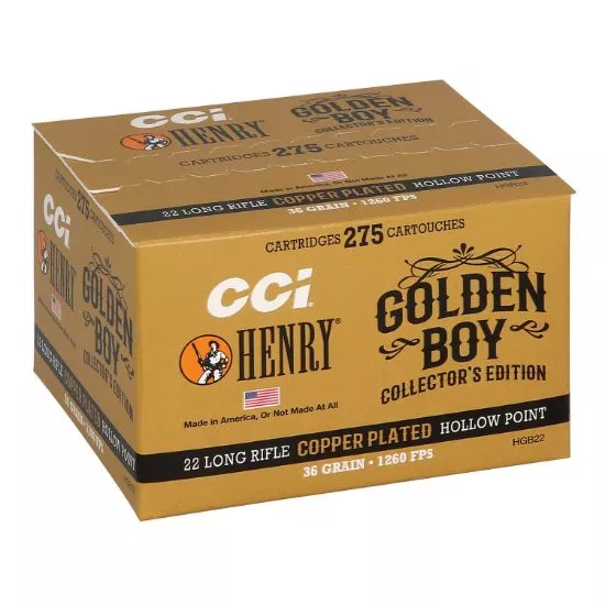 CCI HENRY GOLDEN BOY EDITION 22LR 36GR CPHP, 275RD BOX