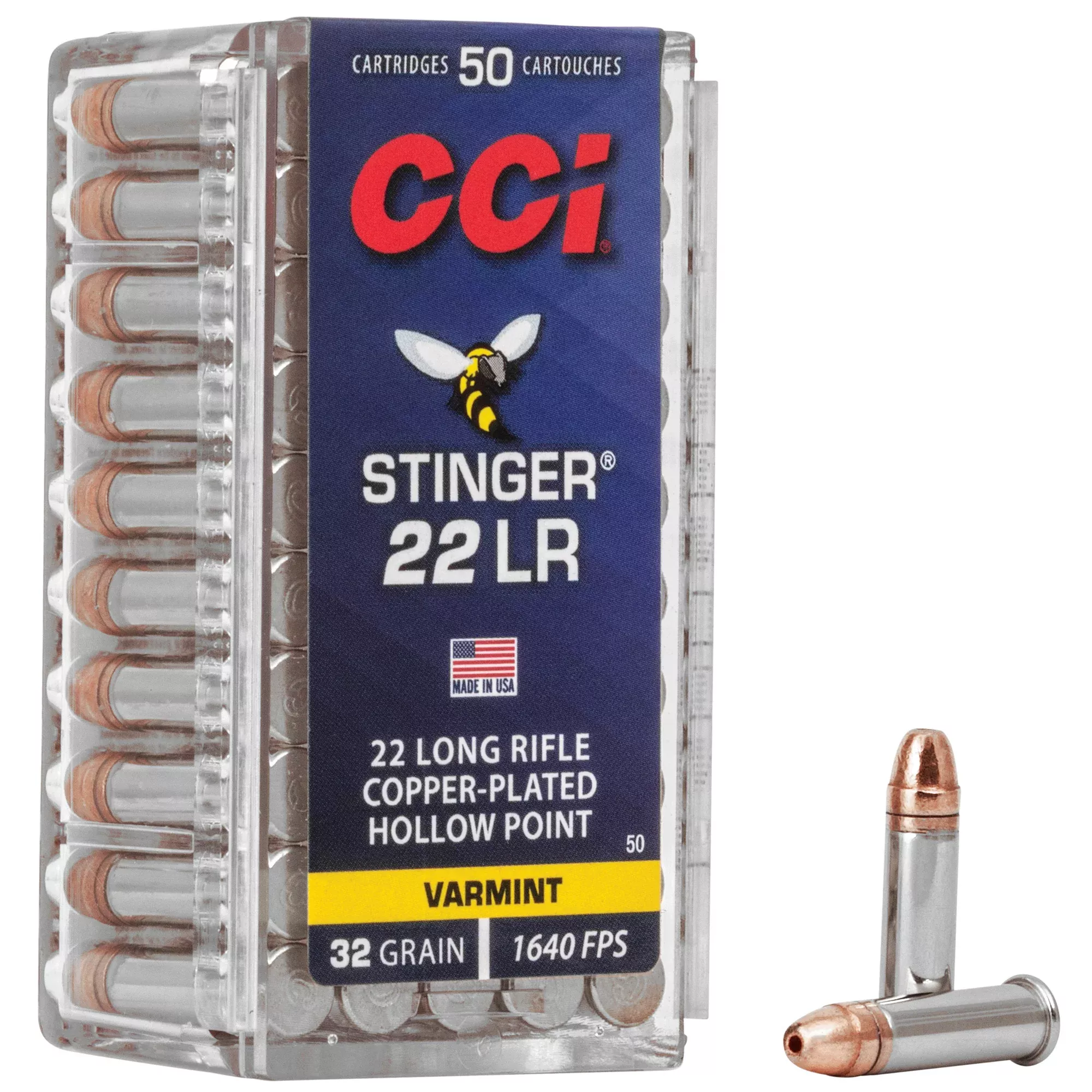 CCI Stinger .22LR 32gr Hollow Point – 50 Rounds