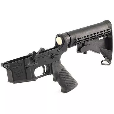 Colt M4 lower receiver, complete, NOS, "LE" serial number, w/ QR code