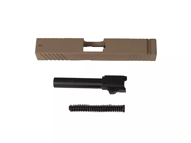Complete FDE Glock 19 Compatible Gen 3 Standard Slide WITH Barrel