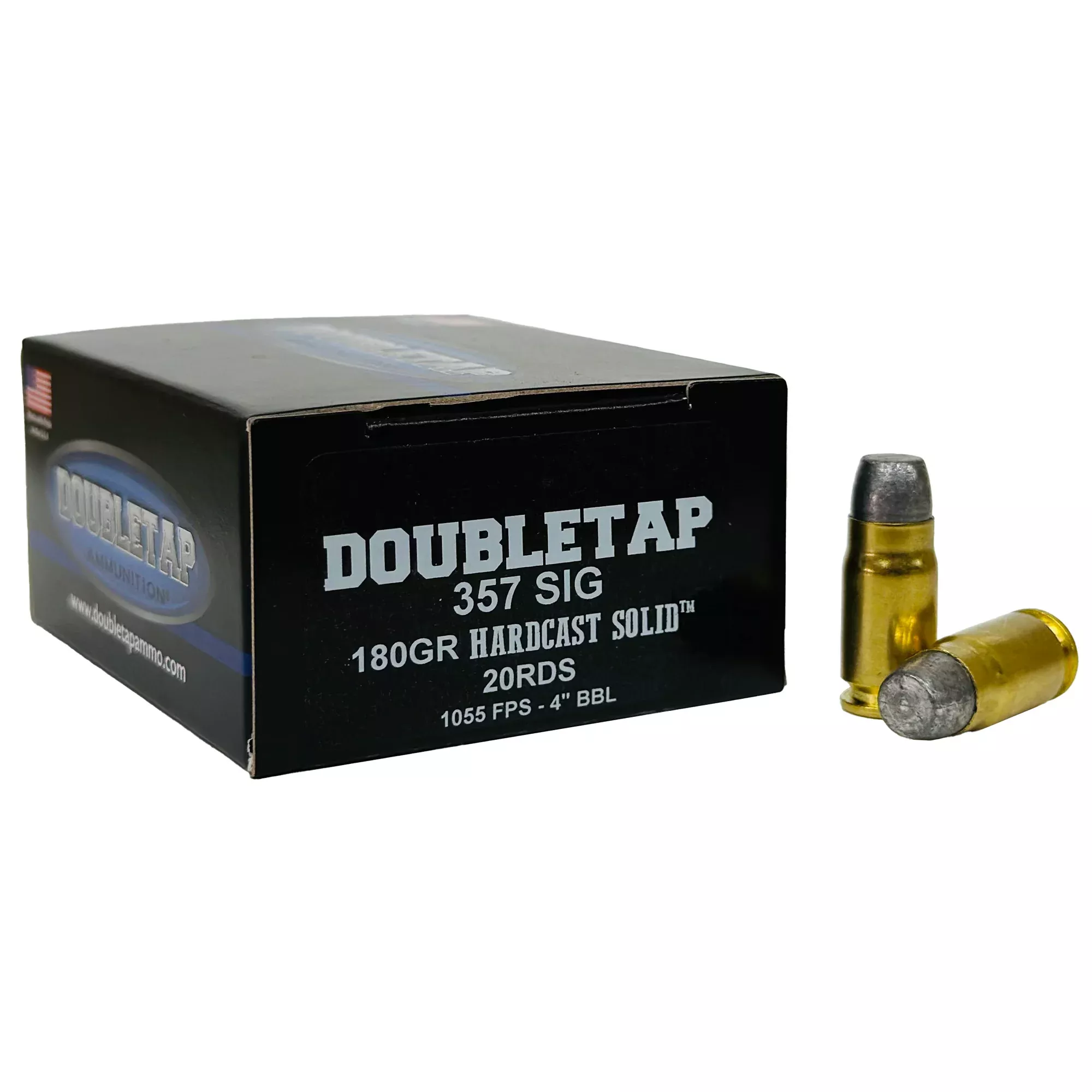 DoubleTap 357 SIG 180gr Hard Cast Solid – 20 Rounds