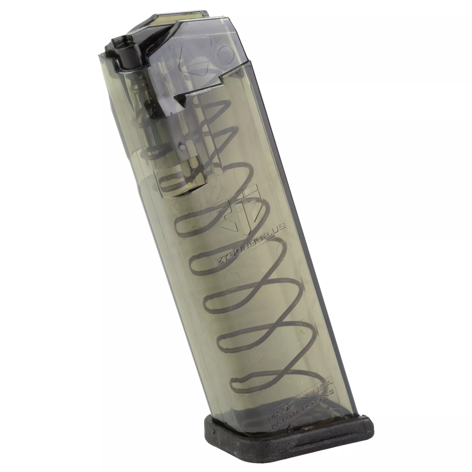 ETS Group Glock 17/19 9mm 17-Round Magazine – Clear Polymer with Witness Marks