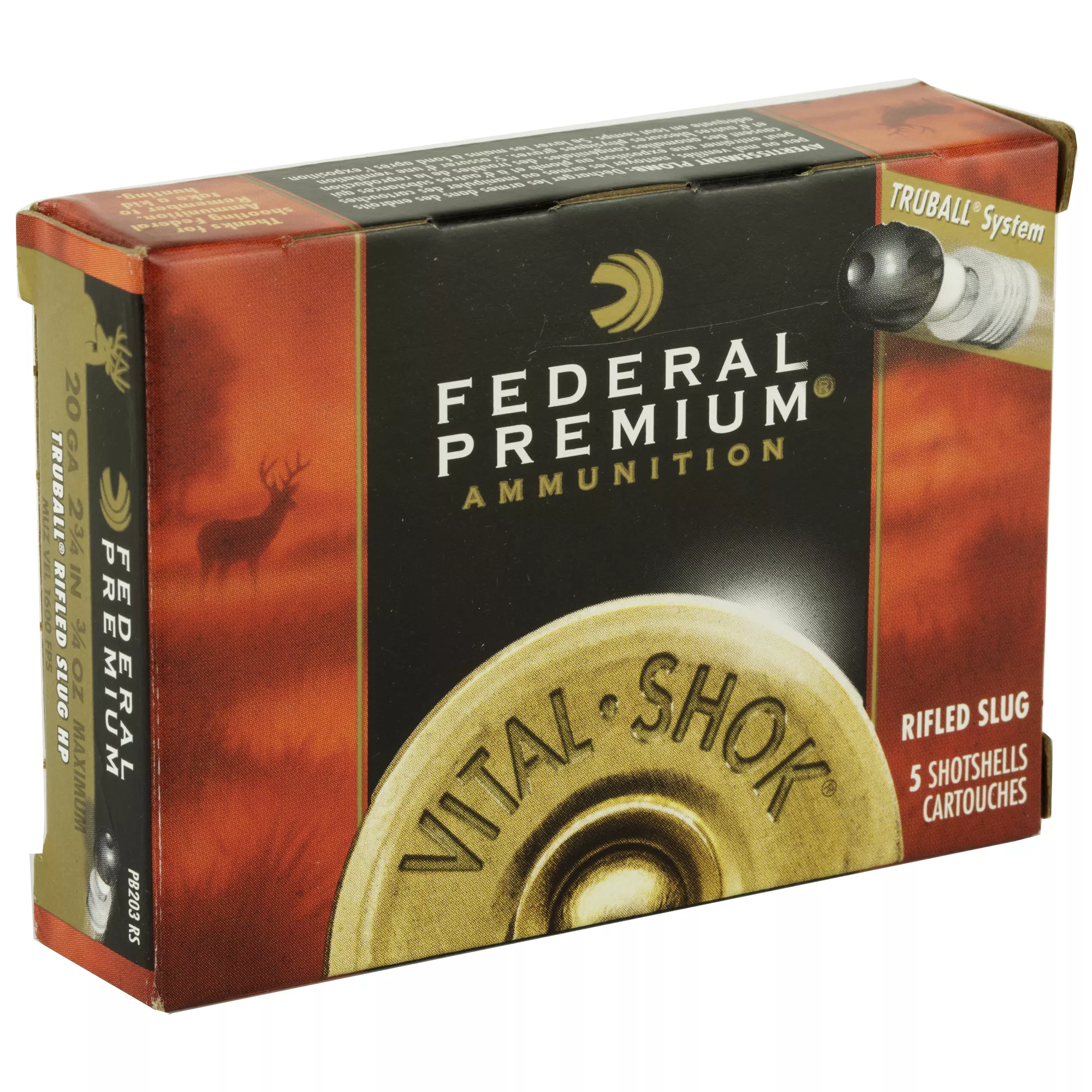 Fed Prm 20ga 2.75" Rifled Slug 5/250