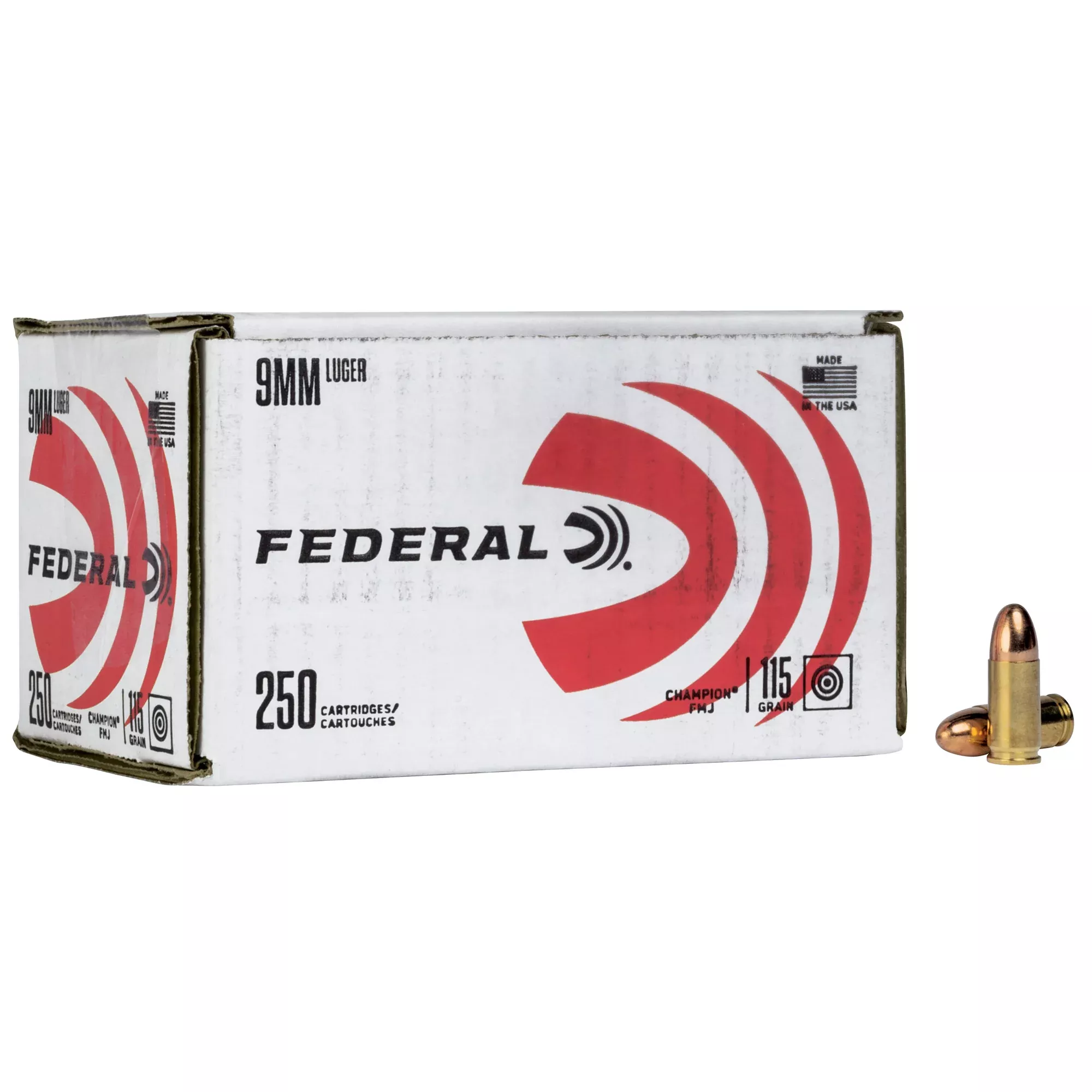 Federal Champion 9mm 115gr FMJ – 250 Rounds