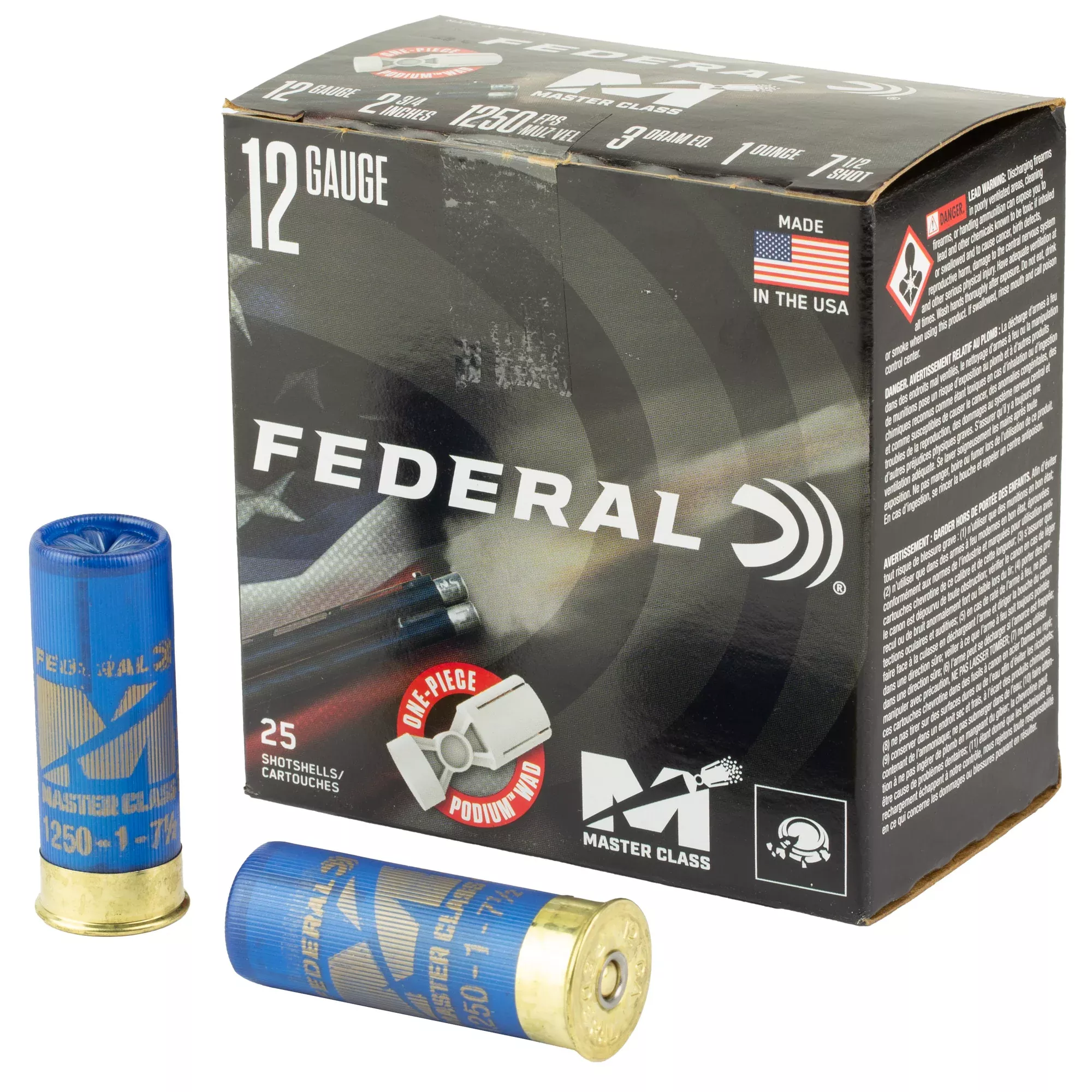 Federal Master Class 12ga 2.75" 1oz #7.5 Shot – 25 Rounds
