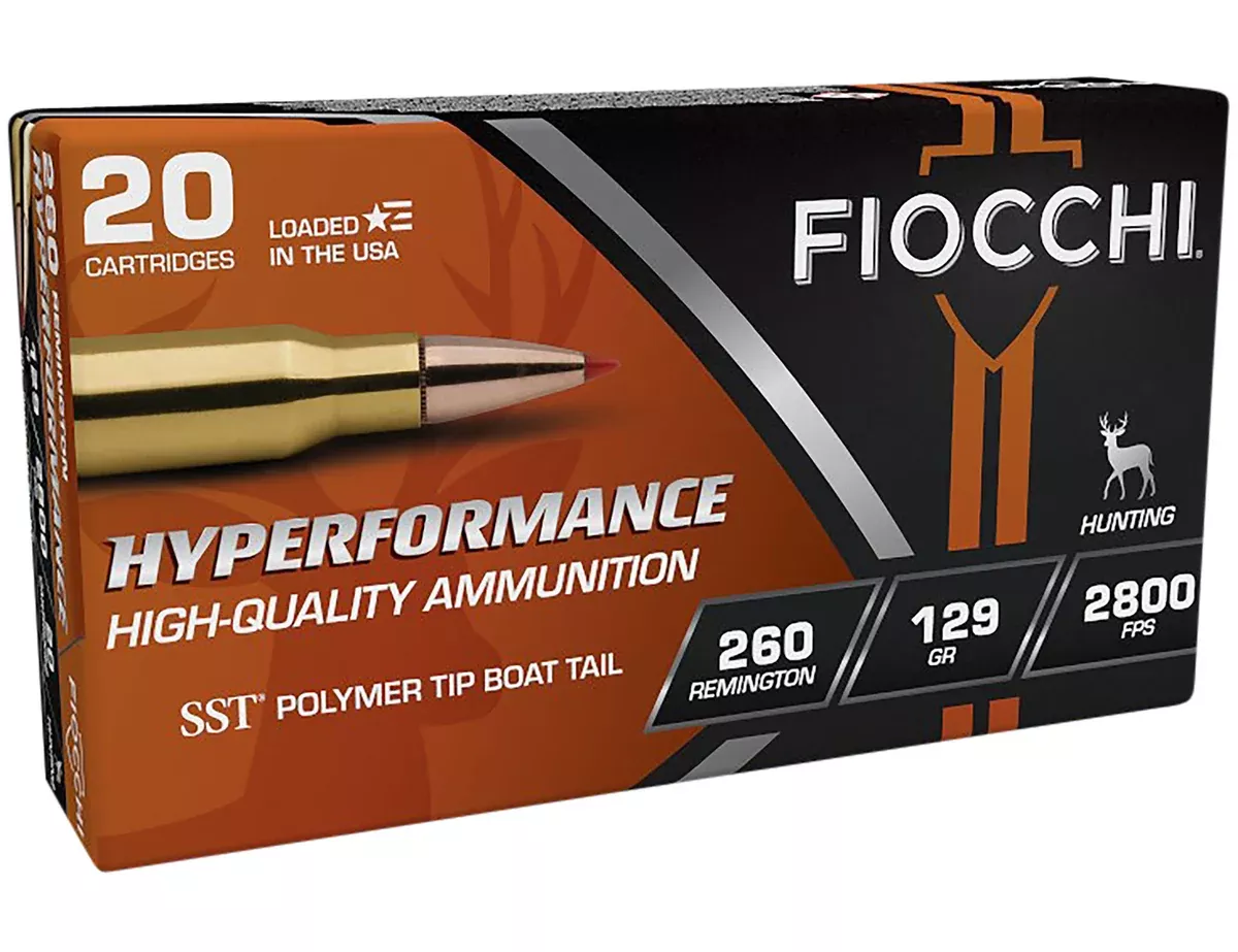 Fiocchi 260HSA Hyperformance260Rem 129gr Super Shock Tip 20 Per Box/10 Case