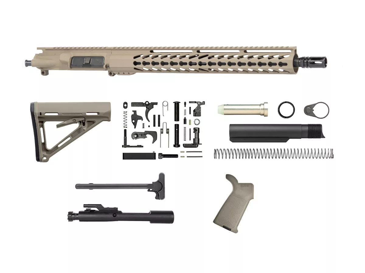Flat Dark Earth 16″ Rifle Kit 300 Blackout 15″ Keymod