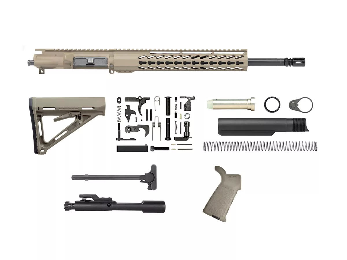 Flat Dark Earth 16″ Rifle Kit 5.56 12″ House Keymod