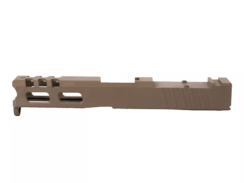 Flat Dark Earth Glock 19 Compatible Gen 3 Skeletonized Slide RMR Cut