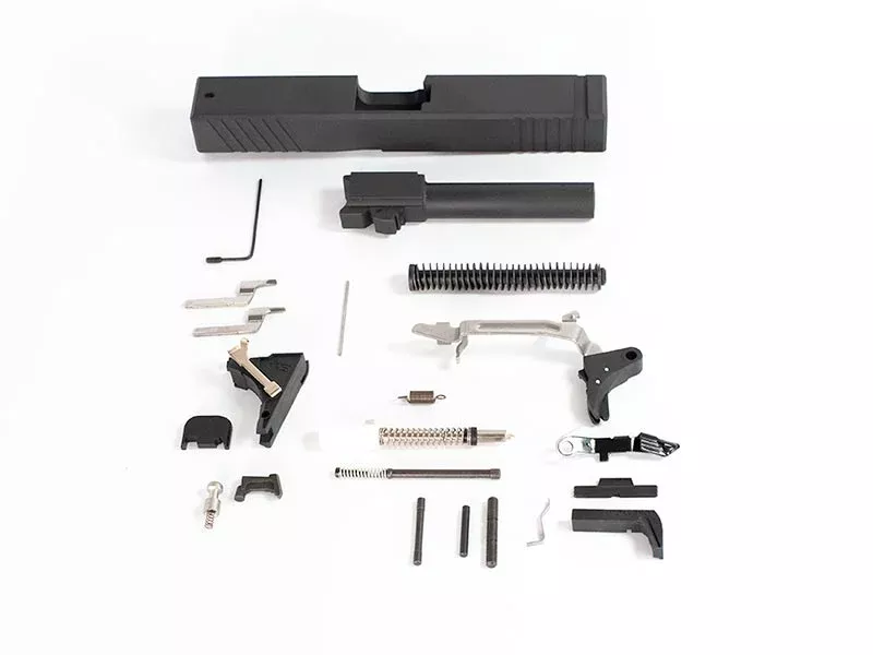 Glock 19 Compatible Compact 80% Pistol Frame with Parts Kit