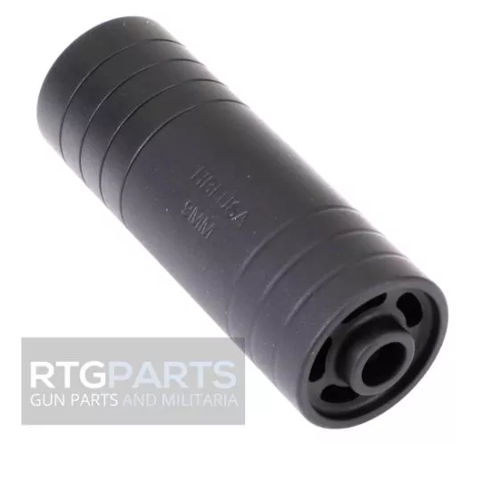 HBI 4" BLAST SHIELD, 9MM, 3-LUG, BLACK
