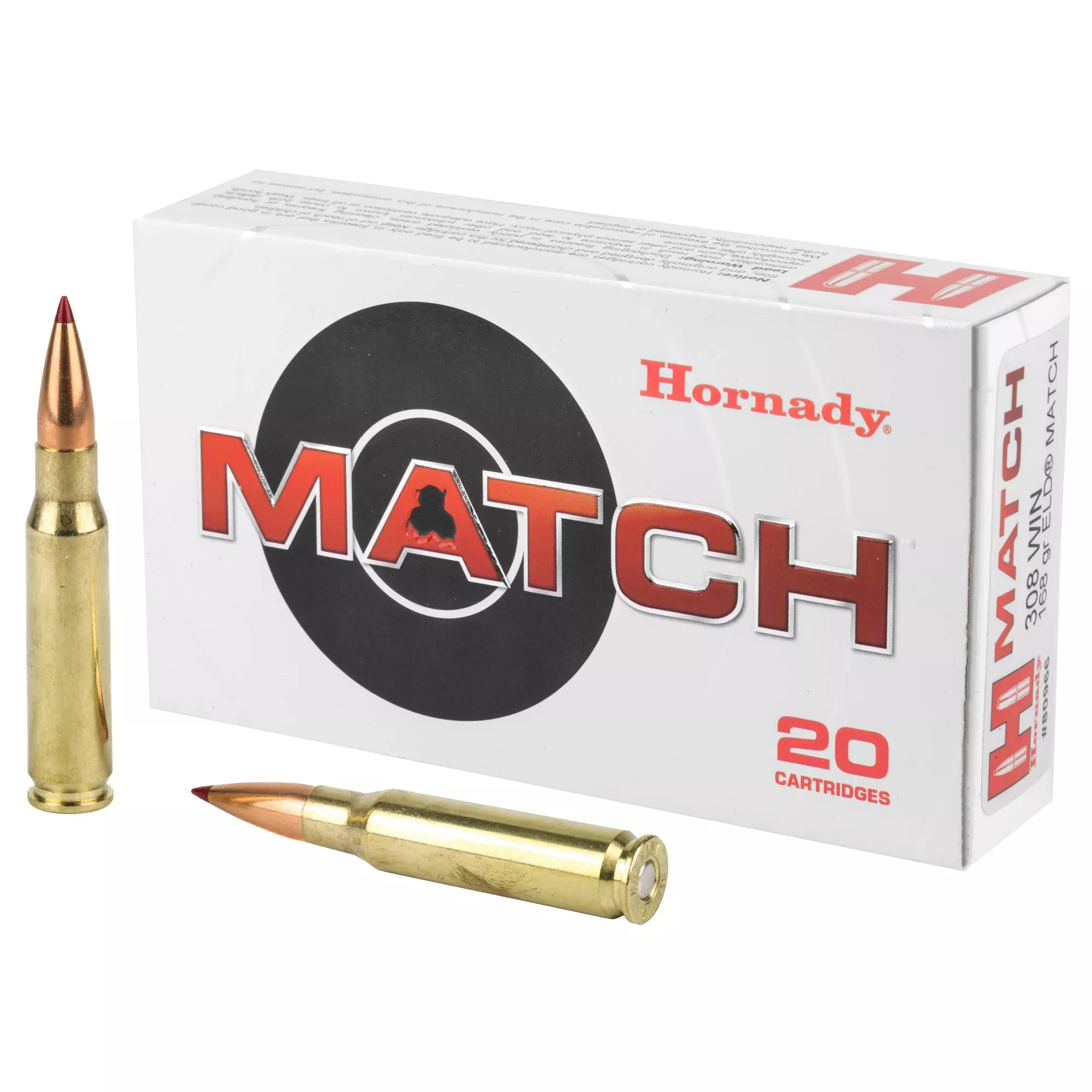 Hornady 308 Win 168gr ELD Match – 20 Rounds