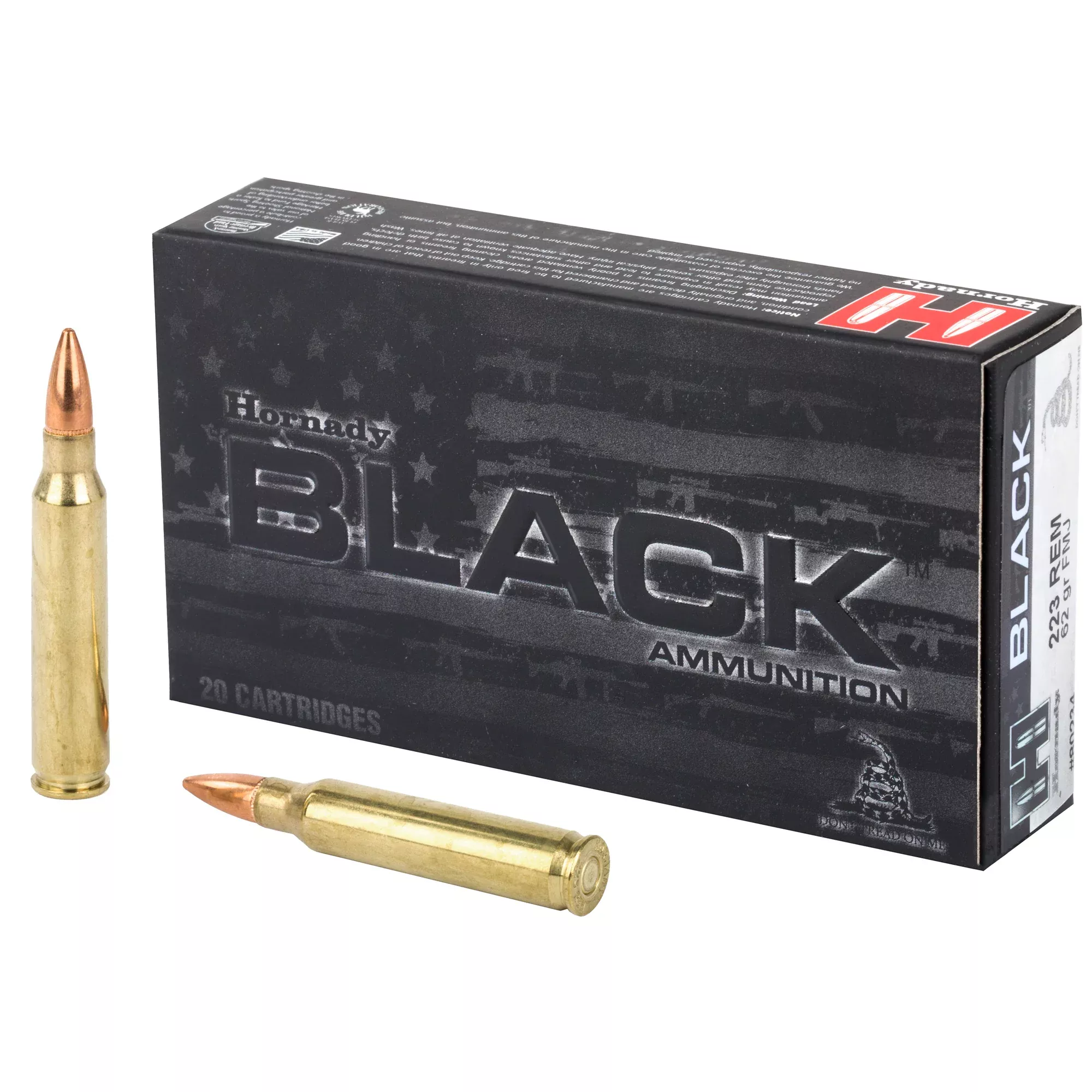 Hornady BLACK 223 Rem 62gr FMJ – 20 Rounds