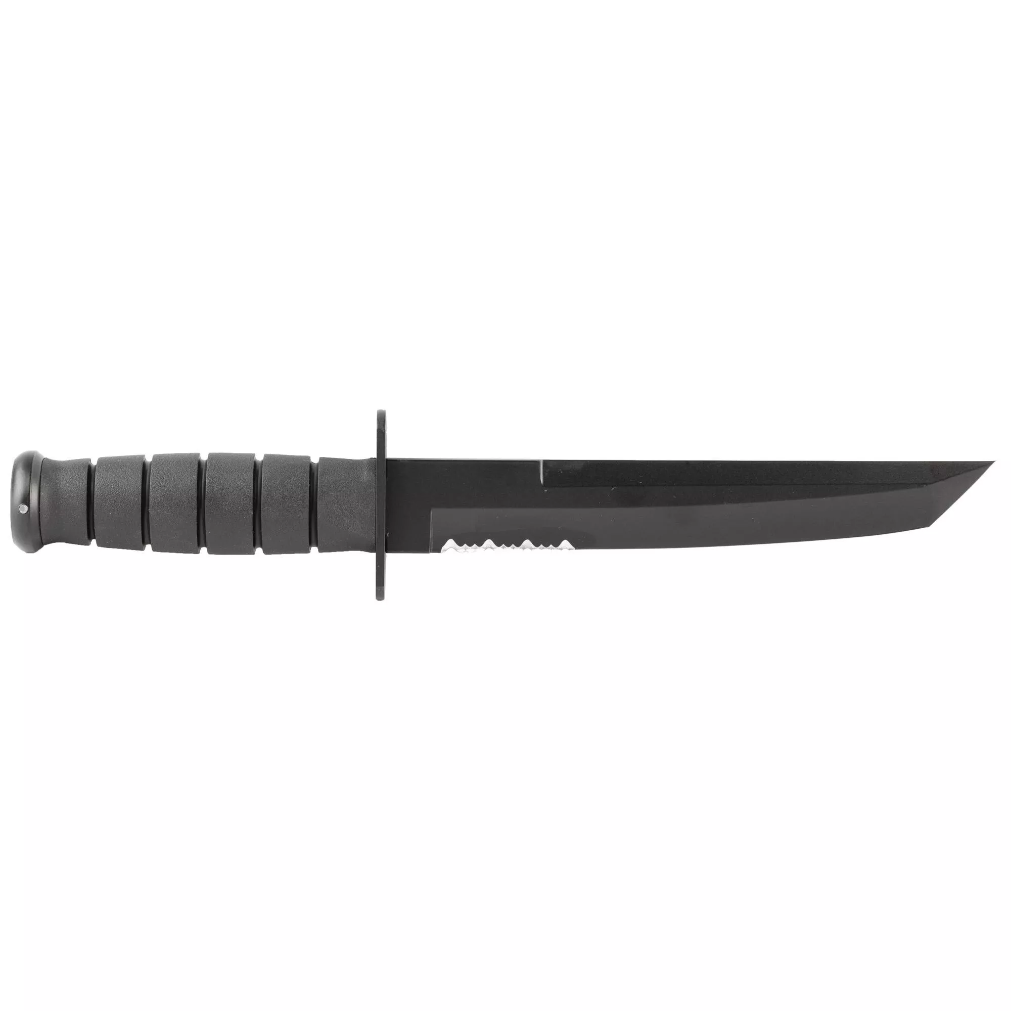 KA-BAR Fixed Knife Black Blade 8" Tanto Point Black Kraton G Handle