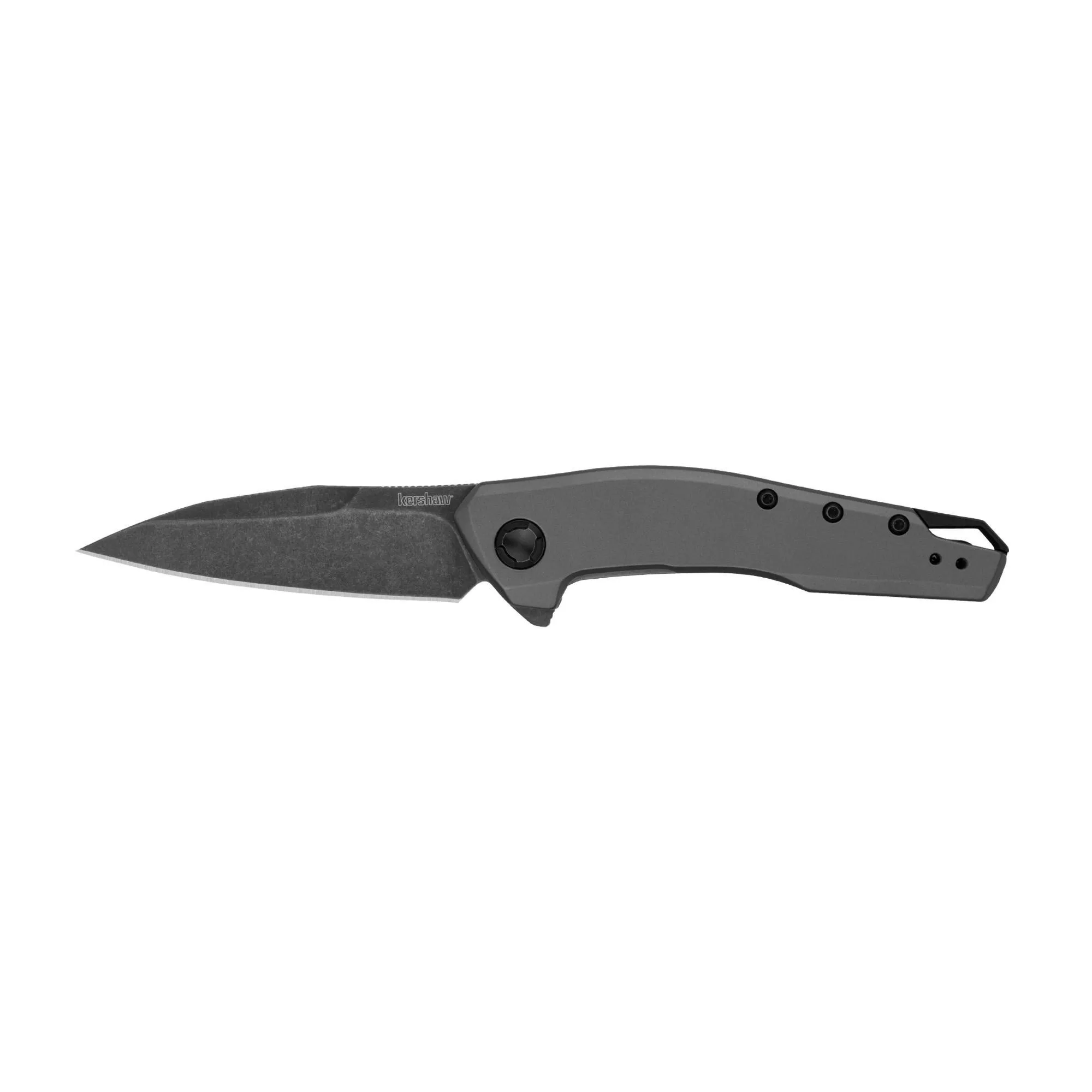 Kershaw Sanctum Folding Knife Blade 2.98" Blackwash Gray Handle
