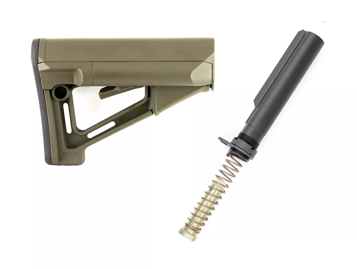 Magpul STR Stock With Carbine Buffer Assembly Kit – OD Green