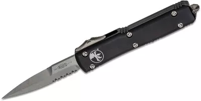 Microtech 120-11 Ultratech Stonewashed, Black Handle