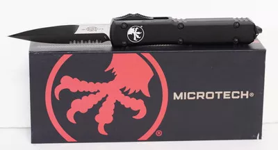 Microtech 120-2T Ultratech Tactical BLK, BLK Aluminum Handle