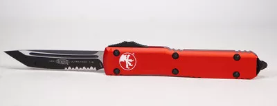 Microtech 123-2RD Ultratech Black Tanto, Red Aluminum Handle