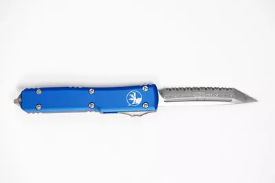 Microtech 123-6BL Ultratech Satin Tanto, BLUE Handles