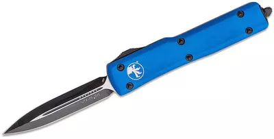 Microtech 147-1BL UTX-70 Black, Blue Aluminum Handles