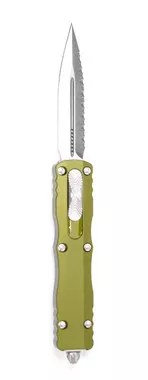 Microtech 225-6OD Dirac D/E Satin Serrated OD Green