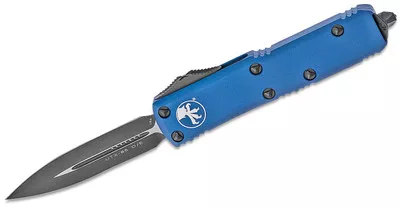 Microtech 232-1BL UTX-85 Black, Blue Aluminum Handles