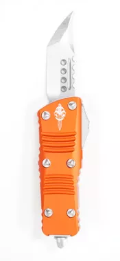 Microtech 819-10ORS Mini Troodon Hellhound Stonewash Orange