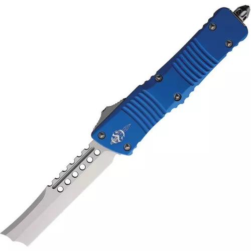 Microtech Combat Troodon Hellhound - Blue Aluminum / Stonewash