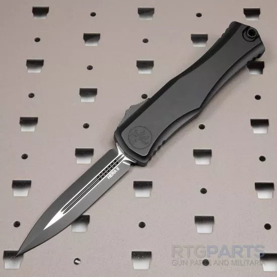 MICROTECH HERA II D/E OTF AUTOMATIC KNIFE, BLACK, 4 INCH, 1702-1T
