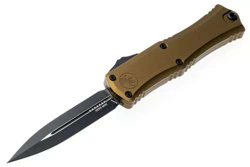 Microtech Hera II Mini D/E - OD Green Handle - Black Blade