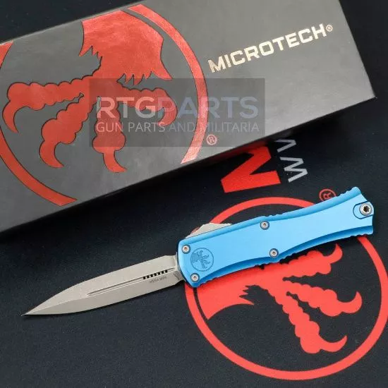 MICROTECH HERA II MINI D/E OTF, AUTOMATIC KNIFE, BLUE, 3 INCH, BLUE, 1702M-10APBL